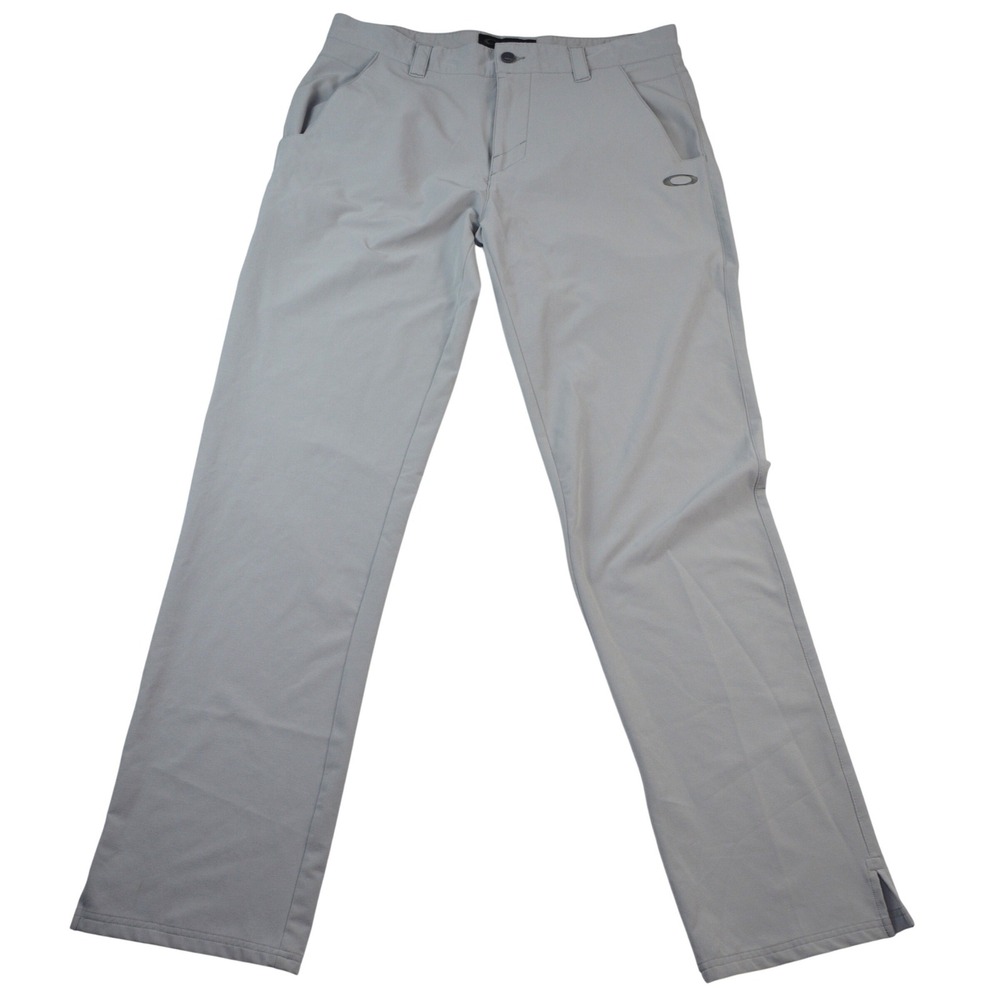 Oakley Mens Performance Golf Pants Gray 34W 34L Stretch Straight Leg Activewear - Picture 2 of 12